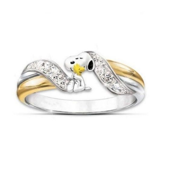 Snoopy and Woodstock Pendant and Ring Set Ring Size 6 - Picture 3 of 7
